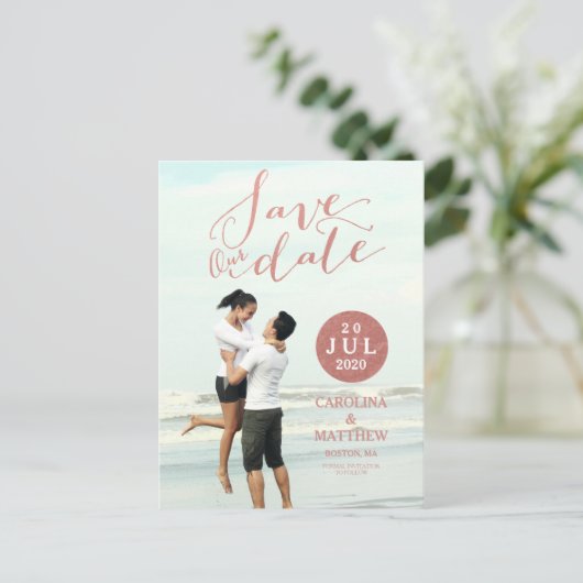 バラフェイクゴールドフォイル | 写真はがきを保存 案内ポストカード (スタンド正面)