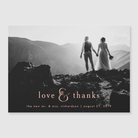 バラフェイク金ゴールドアンパサンド|写真ありがとう (正面)