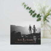 バラフェイク金ゴールドアンパサンド | 写真ありがとう ポストカード (スタンド正面)