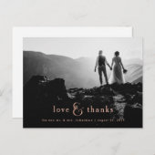 バラフェイク金ゴールドアンパサンド | 写真ありがとう ポストカード (正面/裏面)