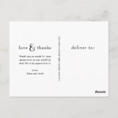 バラフェイク金ゴールドアンパサンド | 写真ありがとう ポストカード (裏面)