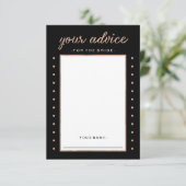 バラフェイク金ゴールドオンブラックアドバイスfor the Bride アドバイスカード (スタンド正面)