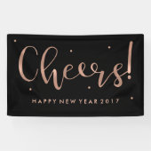 バラフェイク金ゴールドオンブラック応援新年 横断幕 (横)