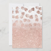 バラフェイク金ゴールドグラデーションパイナップルマーブルスウィート16 招待状 (裏面)