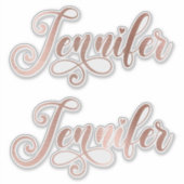 バラフェイク金ゴールドグラデーションフォイル加飾ジェニファー シール (正面)