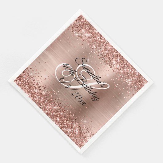 バラフェイク金ゴールドグリッターとフォイル40th誕生日 (コーナー)