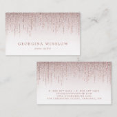 バラフェイク金ゴールドグリッターストリングカーテンラグジュアリー 名刺 (正面/裏面)