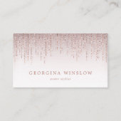 バラフェイク金ゴールドグリッターストリングカーテンラグジュアリー 名刺 (正面)