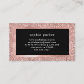 バラフェイク金ゴールドグリッタールック&ブラック|爪、 ネイル 名刺 (裏面)