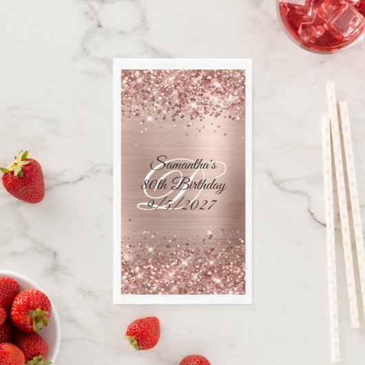 バラフェイク金ゴールドグリッター及びフォイル80誕生日 (インサイチュ)