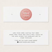 バラフェイク金ゴールドサークルスタッドイヤリング表示カード (正面&裏面)