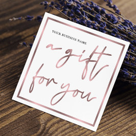 バラフェイク金ゴールドシエレガントックサロンギフト券 スクエア名刺