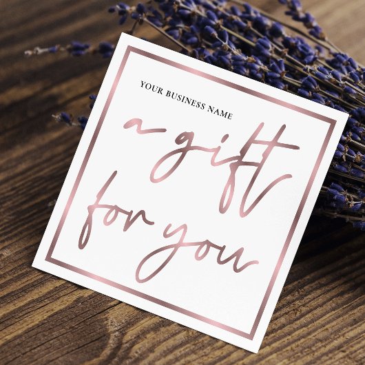 バラフェイク金ゴールドシエレガントックサロンギフト券 スクエア名刺