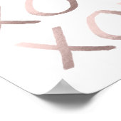 バラフェイク金ゴールドタイポグラフィハグ及びキスxoxo ポスター (角)