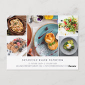 バラフェイク金ゴールドパイナップルのプロモーションフォトコラージュ ポストカード (裏面)