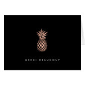 バラフェイク金ゴールドパイナップルサンキューカード (正面横)