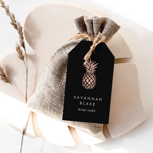 バラフェイク金ゴールドパイナップル ギフトタグ