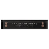 バラフェイク金ゴールドパイナップル デスクネームプレート (正面)