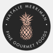 バラフェイク金ゴールドパイナップル ラウンドシール (正面)