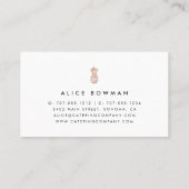 バラフェイク金ゴールドパイナップル 名刺 (裏面)