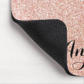 バラフェイク金ゴールドパーソナライズされたグリッター名マウスパッド マウスパッド (コーナー)