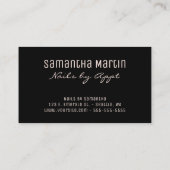 バラフェイク金ゴールドヒョウのブラシストローク箔 名刺 (裏面)