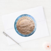 バラフェイク金ゴールドフォイルレース ラウンドシール (封筒)