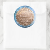 バラフェイク金ゴールドフォイルレース ラウンドシール (バッグ)