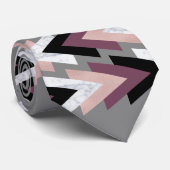 バラフェイク金ゴールドホワイトマーブルプルブラックジオメトリック ネクタイ (ロール)