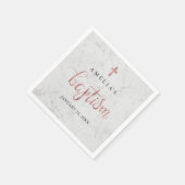 バラフェイク金ゴールドマーブルバプティスナプキン スタンダードカクテルナプキン (角)