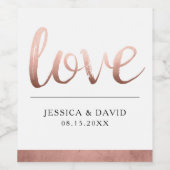 バラフェイク金ゴールドラブ ワインラベル (シングルラベル)