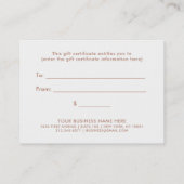 バラフェイク金ゴールドルックジオメトリック | ギフト券 割引カード (裏面)