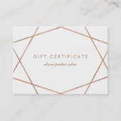 バラフェイク金ゴールドルックジオメトリック | ギフト券 割引カード (正面)