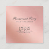 バラフェイク金ゴールド円モノグラム スクエア名刺 (裏面)