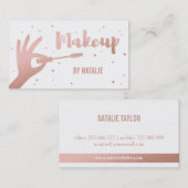 バラフェイク金ゴールド化粧アーティスト名刺 名刺 (正面/裏面)