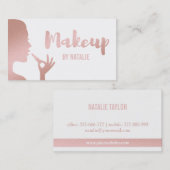 バラフェイク金ゴールド口紅化粧名刺 名刺 (正面/裏面)