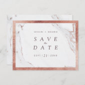 バラフェイク金ゴールド大理石モダンラグジュアリー保存 案内ポストカード (正面/裏面)