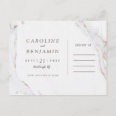 バラフェイク金ゴールド大理石モダンラグジュアリー保存 案内ポストカード (裏面)