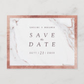 バラフェイク金ゴールド大理石モダンラグジュアリー保存 案内ポストカード (正面)