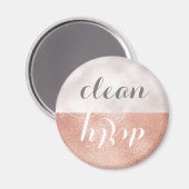 バラフェイク金ゴールド大理石ラウンドクリーン汚れた食洗機 マグネット (正面/裏面)