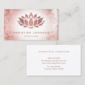 バラフェイク金ゴールド箔蓮花 名刺 (正面/裏面)