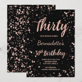 バラフェイク金ゴールド紙吹雪（ばちゃばちゃ）跳ねる30歳 招待状