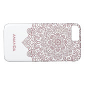 バラフェイク金ゴールド複雑なレースマンダラホワイト Case-Mate iPhoneケース (裏面(横))