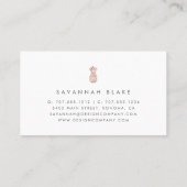 バラフェイク金ゴールド&カメオ赤面パイナップル 名刺 (裏面)