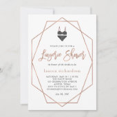 バラフェイク金ゴールド|ランジェリーシャワー 招待状 (正面)