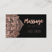 バラフェイク金ゴールドbohoフローラマンダラマッサージ 名刺 (正面)