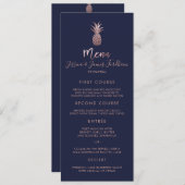 バラフェイク金ゴールドPineappleメニュー 招待状 (正面/裏面)