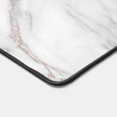 バラフェイク金箔大理石赤面ピンクモノグラム デスクマット (コーナー)