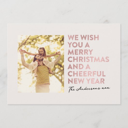 バラフェイク金箔聖降誕祭と新年 シーズンカード (正面)