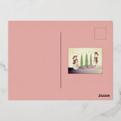 バラフェスティバル雪だるま 箔シーズンポストカード (裏面)